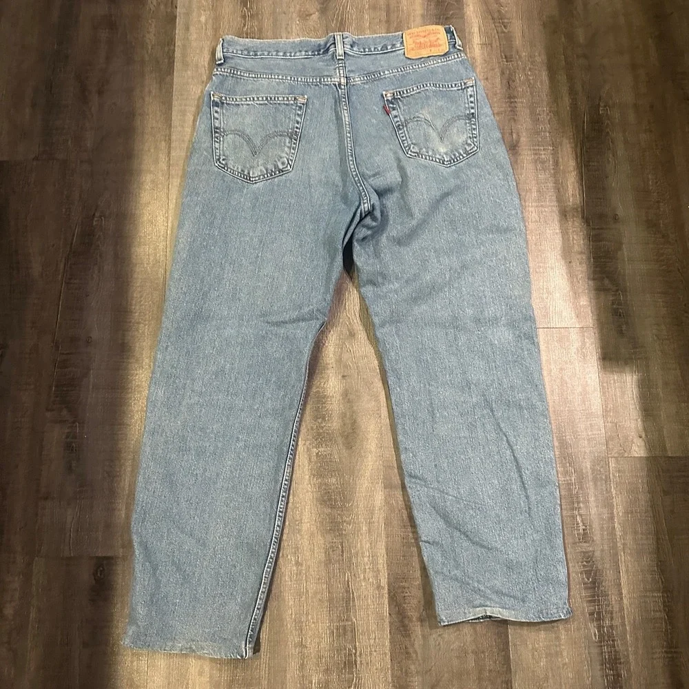 Levis 550 Jeans Men 34x29 Blue‎ Medium Wash Relaxed Fit Tapered Denim Y2K
